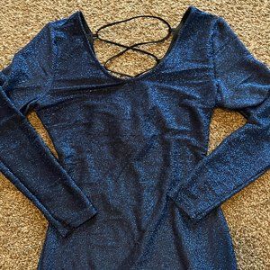 Corset Lace Up Sparkly Sheer Bodycon Dress